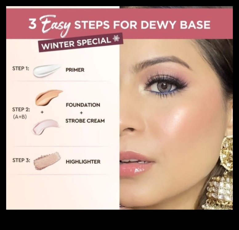 Marķiera lietojumprogramma — 3 soļi līdz rasainai, veidotai sejai 4 Izgaismotāja pielietojums: padomi rasotas un daiļas sejas iegūšanai