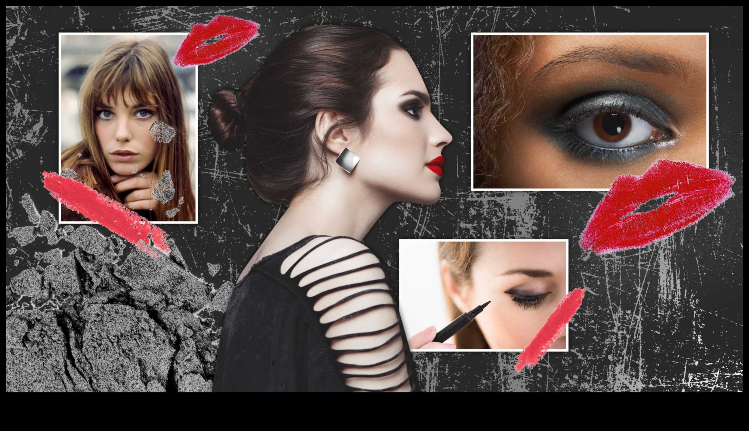 Glam Meets Grunge: nervozi klasiskā vakara grima stila pavērsieni